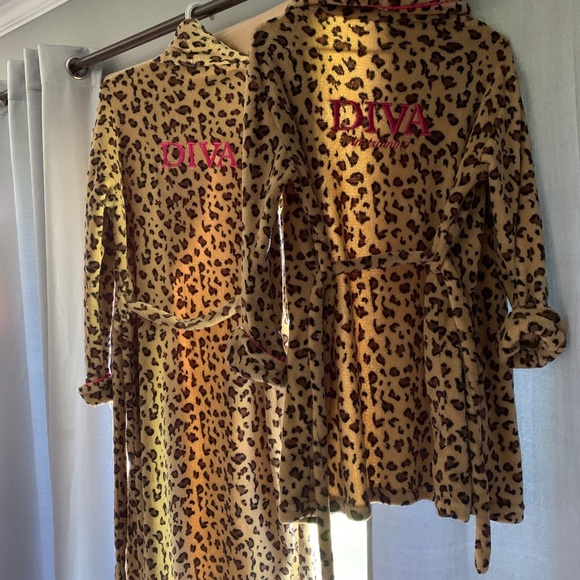 Vintage Couture Mother/Daughter Leopard Matching Robes - Picture 6 of 6